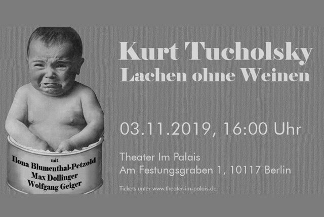 Kurt Tucholsky – Plakat "Lachen ohne Weinen"