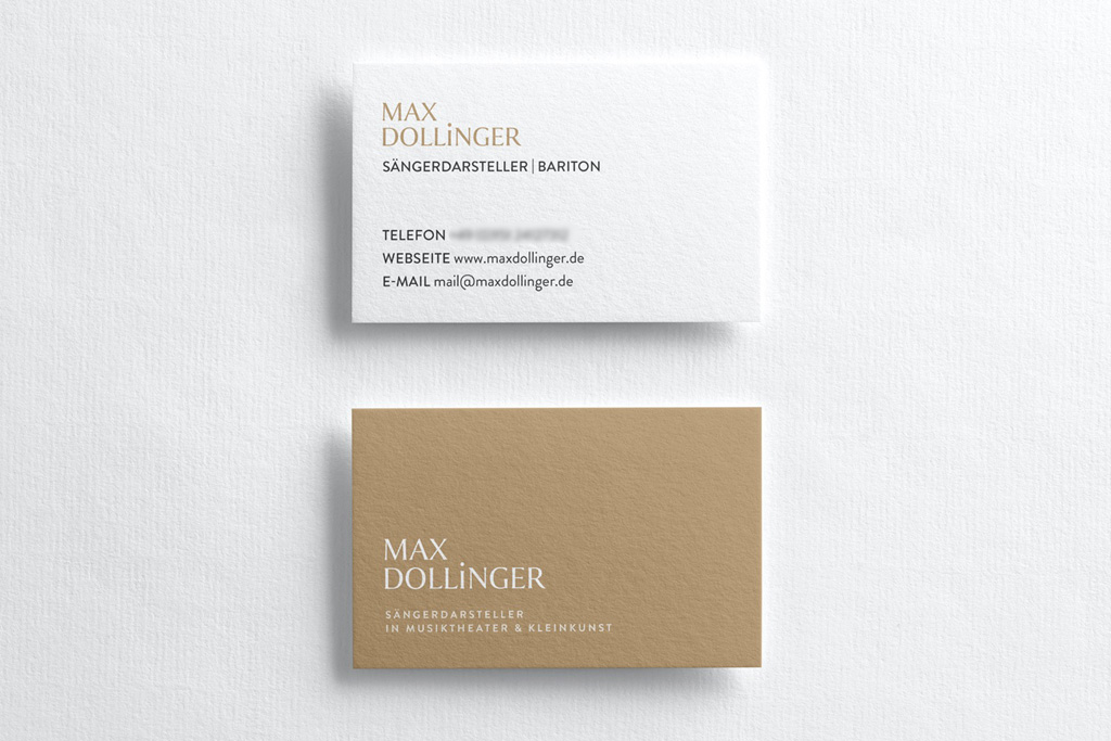 Max Dollinger – Visitenkarten Mockup