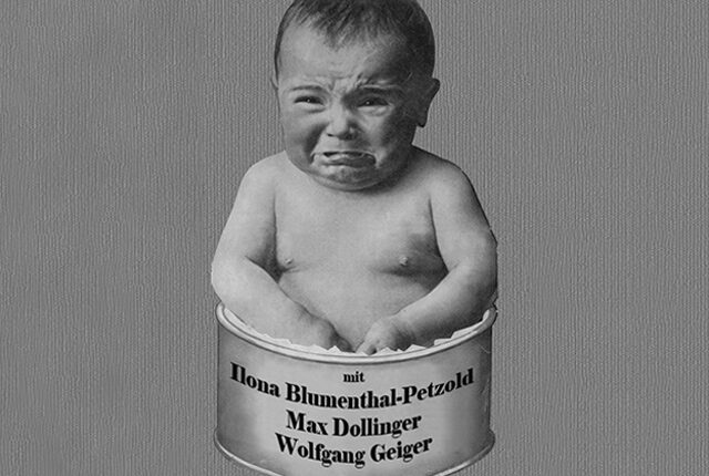 Kurt Tucholsky, Lachen ohne Weinen – Plakatausschnitt Motiv "Baby in Dose"